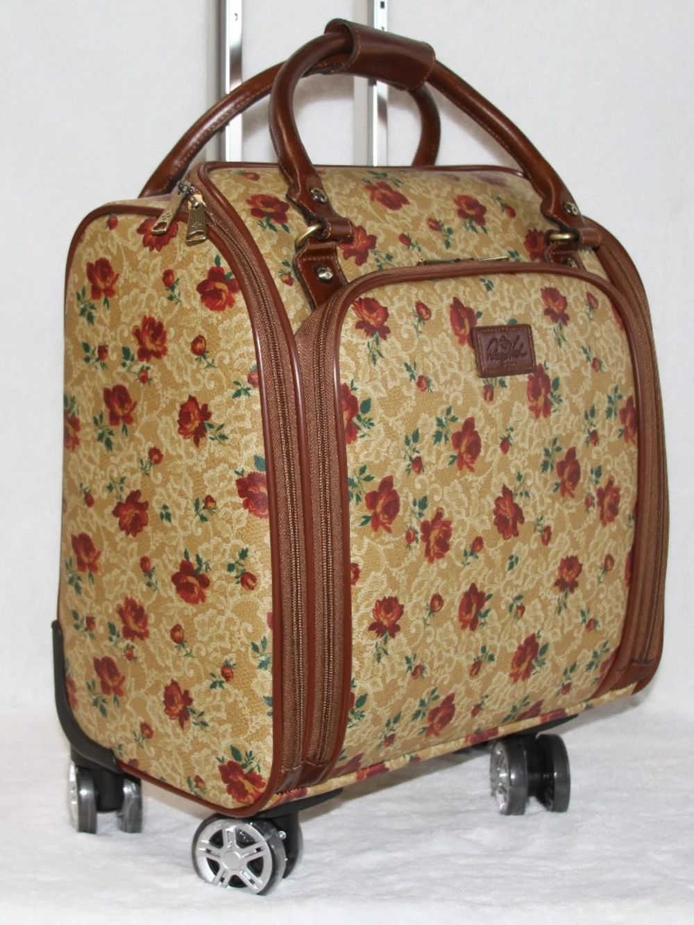 Patricia Nash Vitalia Underseater Trolley Luggage Suitcase Western Lace Rose NWT - Picture 3 of 7